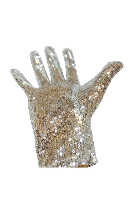Glitter Gloves Women Womens Sequin Gloves Carnival Gloves Women's Glitter Christmas Halloween Decoration Elastic Breathable Ice Silk Gloves