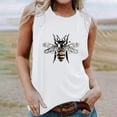 thumbnail image 1 of Fjofpr Golf Tank Top Women 2024 Women's New Loose Casual Fashion Crew-neck All-matching Printed Top White S, 1 of 4