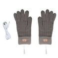 thumbnail image 1 of Fjofpr Heated Gloves for Women Cold Weather Heated Gloves for Men Winter Gloves Women Warm USB Winter Men Women Fashion Cold Warm Heating Windproof Half Bare Finger Knit Gloves, 1 of 9