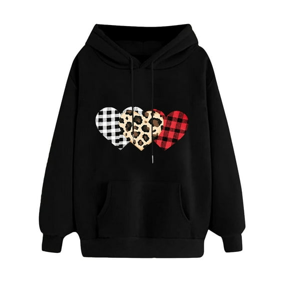 Fjofpr Hoodies for Women Graphic Design Women's Print Winter Hoodie Pullover Tops Long Sleeved Comfortable Sweatshirt