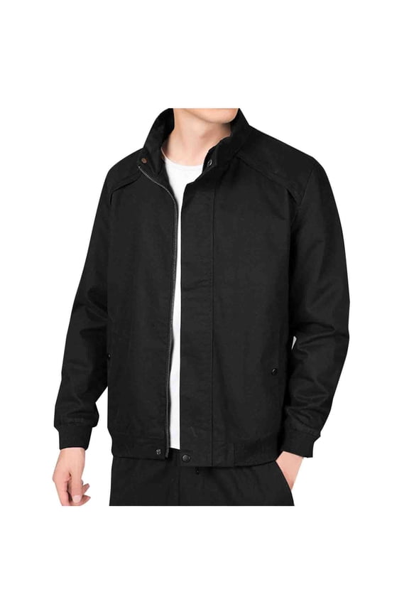 Jackets for Men Big and Tall Jackets for Men Lightweight Man Zipper Pocket Jacket Outdoors Windproof Leisure Time Ventilation Comfortable Fashion Solid Color Baseball Loose Coat