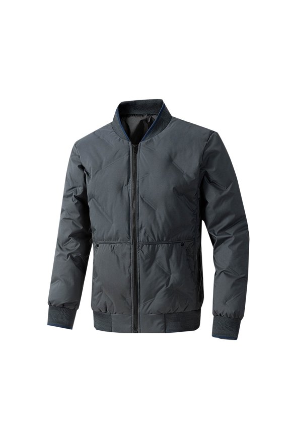 Jackets for Men Big and Tall Jackets for Men Lightweight Men's Fashion Casual Solid Color Pockets Jacket Long Sleeve Hoodless Casual Outwear Coat
