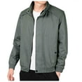 thumbnail image 1 of Fjofpr Jackets for Men Clearance Man Zipper Pocket Jacket Outdoors Windproof Leisure Time Ventilation Comfortable Fashion Solid Color Baseball Loose Coat, 1 of 3