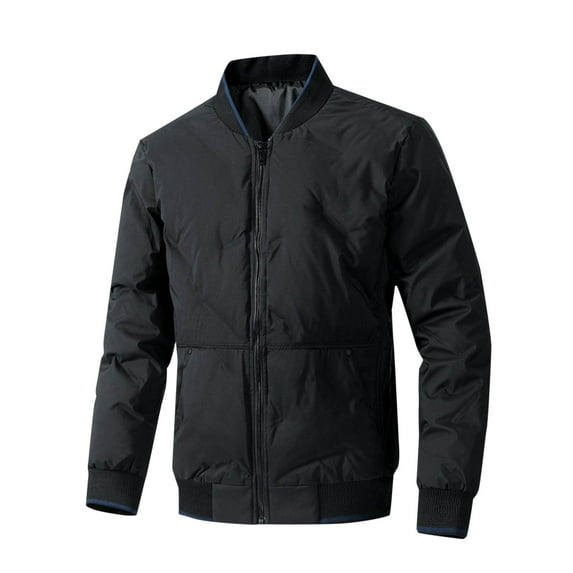 Fjofpr Jackets for Men Clearance Men's Fashion Casual Solid Color Pockets Jacket Long Sleeve Hoodless Casual Outwear Coat