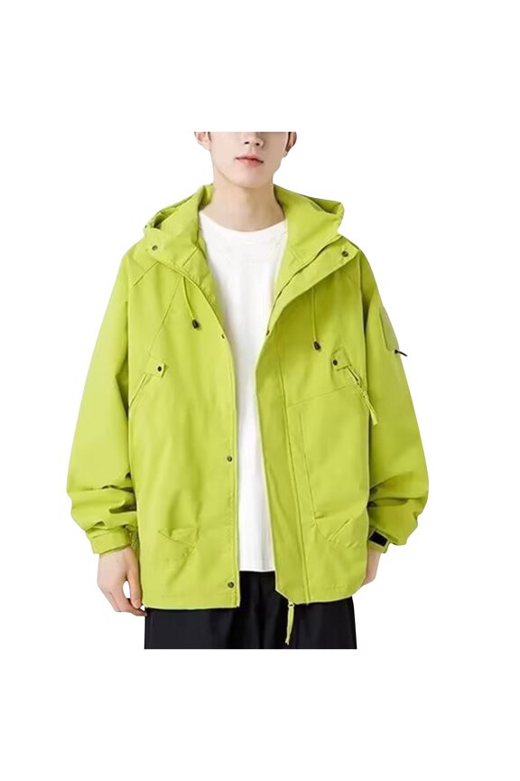 Jackets for Men Clearance Men's Spring And Charge Coat Thin Outdoor Mountaineering And Riding Windproof Work Coat