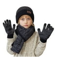 thumbnail image 1 of Fjofpr Knitted Hats Gloves and Shawls Sets Kids Winter Beanie Hat Warm Knit Thick Ski Cap And Scarf Gloves Set For Girls Boys, 1 of 4