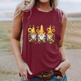 thumbnail image 1 of Fjofpr Lace Tank 2024 Women's New Loose Casual Fashion Crew-neck All-matching Printed Top Red XL, 1 of 4