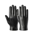 thumbnail image 1 of Fjofpr Leather Gloves for Men Black Winter Gloves for Men Clearance Waterproof Windproof Gloves Men Men's Leather Gloves Black Driving Leather Gloves Winter Warm Gloves, 1 of 7