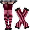 thumbnail image 1 of Fjofpr Leg Warmers Womens Thigh High Arm Warmers Sleeves Fingerless Gloves for Women Women's Long Gloves Knitted Fake Sleeves Exposed Warm Arm Mitten And A Set Of Long Socks Suit, 1 of 2