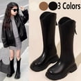 thumbnail image 1 of Fjofpr Little Girls Boots Size 12 Girls Shoes Fall And Winter Fashion Bow Knot Long Barrel Leather Little Girl Fashionable Princess Boots 6.5 Years, 1 of 9