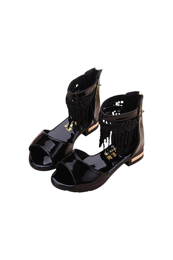 Little Girls Sandals Size 12 Fashion Girls' Sandals Roman Shoes High Heels Students' Dance Shoes Children's Sandals