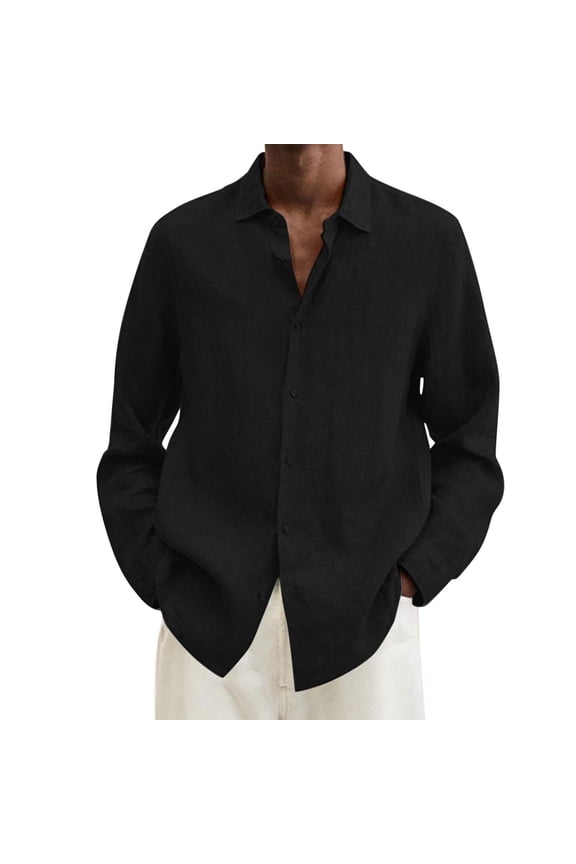 Long Sleeve Shirts for Men Button Down Fashion Man Turndown Collar Long Sleeve Tops T-Shirt Summer Printing Button Blouse Sweartshirt