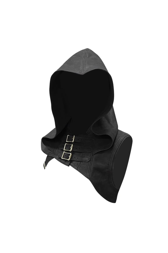 Medieval Costume Cap Medieval Retro Buckle Shoulder Guards Leather Stage Performance Suit Shoulder Guards Hat