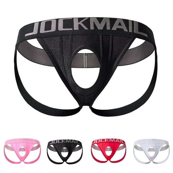 Fjofpr Mens Sexy Underwear Briefs Mens Thong Underwear Men Casual Fashion Solid Underwear Thong Buttock Lift Breathable Briefs Black XXL