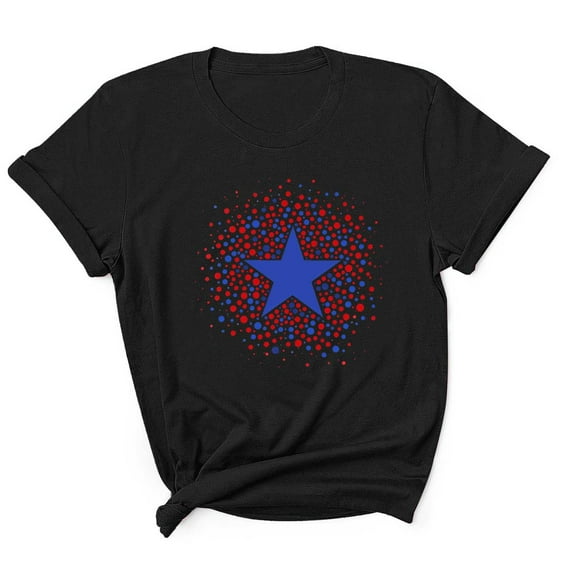 Fjofpr Mens Shirts Graphic Tees under $10 Men's Independence Day Printed Short Sleeved T-shirt