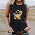 thumbnail image 1 of Fjofpr Mens White Tank Top 2024 Women's New Loose Casual Fashion Crew-neck All-matching Printed Top Black XL, 1 of 4