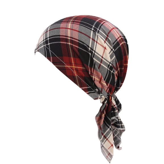 Fjofpr Muslim Hats for Women Women Ruffle Chemo Hat Beanie Scarf Turban Wrap Cap