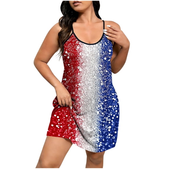 Fjofpr Nightgowns for Women Plus Size Plus Size Women's Suspender Loose and Comfortable Sleeveless Dress Nightdress Home Sleep Dress