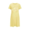 thumbnail image 1 of Fjofpr Nightgowns for Women Plus Size Women's Oversized Short Nightgown Fashion Love Heart Print Short Sleeve Nightdress, 1 of 5