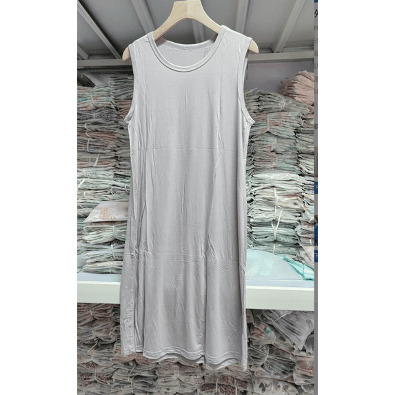 Fjofpr Nightgowns for Women Plus Size Womens Sleeveless Skirt Summer Thin Loose Dress Casual Solid Color Home Nightgown