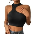 thumbnail image 1 of Fjofpr Oversized Tank Tops for Women Fashion Women Sleeveless Garment Comfortable Breathable Round-Neck Blouses Tops Black S, 1 of 1