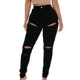 thumbnail image 1 of Fjofpr Sale Deal Ripped Jeans for Women Plus Size Clearance Women's Fashion Show Thin Personality Trend Ripped Trousers, 1 of 9