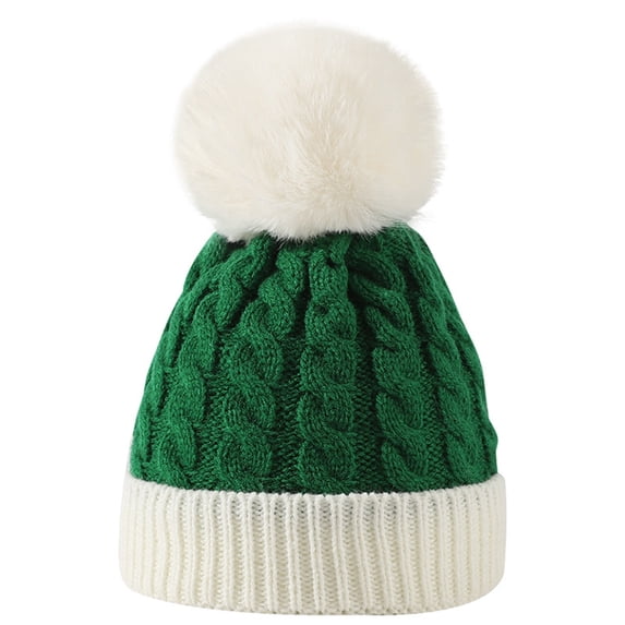 Fjofpr Santa Hat Kids Santa Hats for Children Christmas Hats for Kids NEW Christmas Girls Boys Kids Winter Beanie Gradient Knit Hat Warm Knit Thick Ski Cap With Fluff For 1-6Years Old