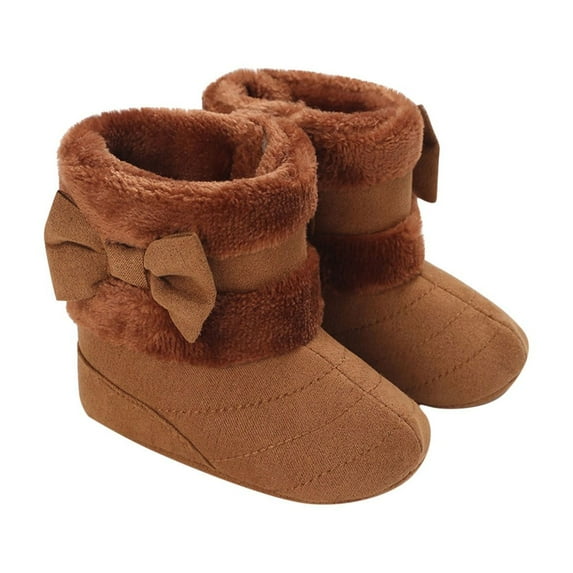Fjofpr Shoes for Baby Girls Girls Warm Winter Boots Kids Outdoor Snow Boots for Toddler/Little Kid Children's Baby Boots Cotton Shoes Keep Warm Avoid Slip