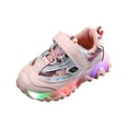 thumbnail image 1 of Fjofpr Shoes for Girls Clearance Sneakers for Girls Clearance Sneakers for Boys Light Up Toddler Girl Shoes Light Up Spring Children LED Light Up Girls Boys Sport Solid Baby Casual Luminous Shoes, 1 of 9