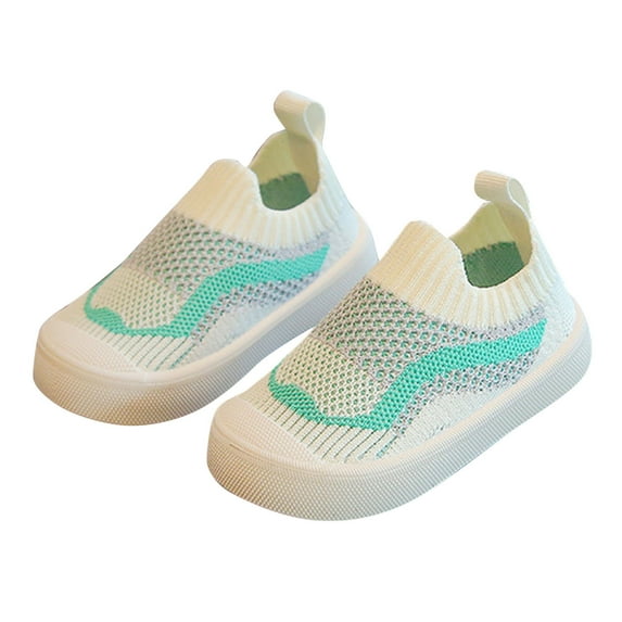 Fjofpr Shoes for Girls Clearance Toddler Shoes for Boys Sneakers for Toddler Girls Spring New Soft Soled Shoes Baby Walking Shoes Bow Mesh Princess Small Solid Shoes