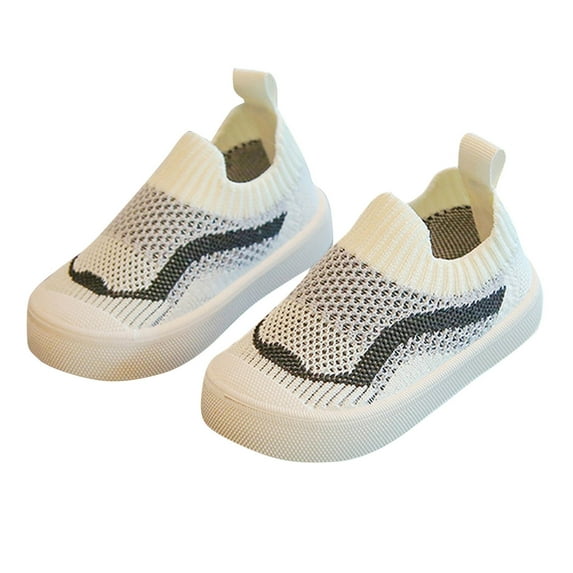 Fjofpr Shoes for Girls Clearance Toddler Shoes for Boys Sneakers for Toddler Girls Spring New Soft Soled Shoes Baby Walking Shoes Bow Mesh Princess Small Solid Shoes