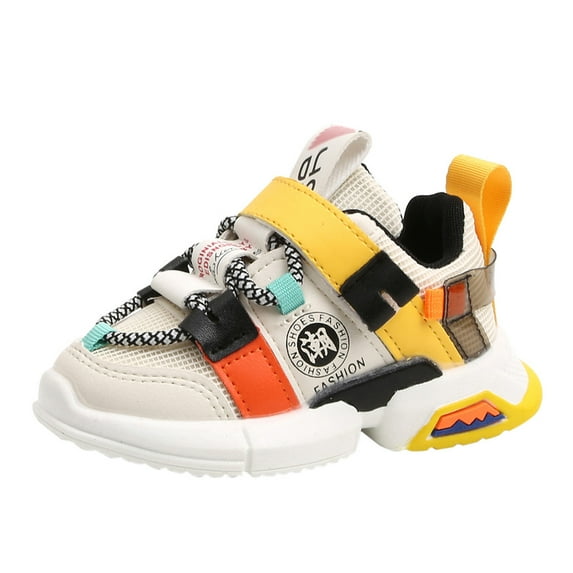 Fjofpr Shoes for Girls Clearance Toddler Shoes for Boys Sneakers for Toddler Girls Toddler Infant Kids Baby Girls Boys Soft Sole Mesh Running Sport Shoes Sneakers