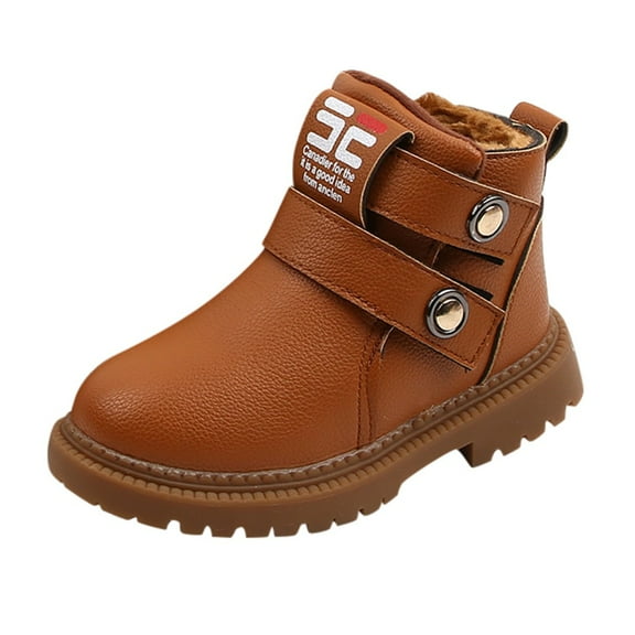Fjofpr Shoes for Girls Toddler Shoes for Boys Children Infant Baby Girls Boys Solid Tie Winter Warm Short Boots Casual Shoes