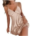 thumbnail image 1 of Fjofpr Summer Nightgowns for Women Nightdress Sexy Suspended Sleepwear Sexy Open Back Short Dress Summer Thin Breathable Ice Silk Dress Womens Pajamas, 1 of 3
