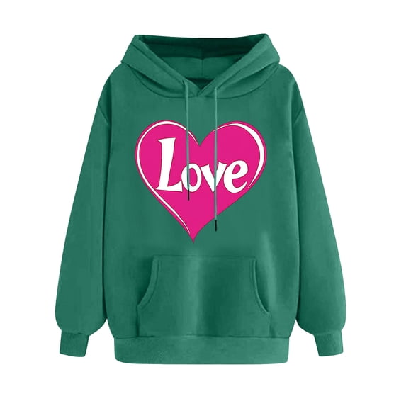 Fjofpr Sweatshirts for Women under $10.00 Women's Print Winter Hoodie Pullover Tops Long Sleeved Comfortable Sweatshirt