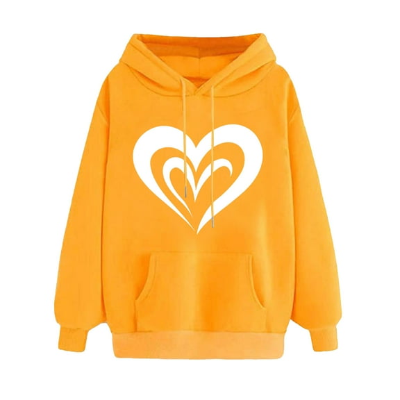 Fjofpr Sweatshirts for Women Plus Size Sweatshirts for Women L Women's Print Winter Hoodie Pullover Tops Long Sleeved Comfortable Sweatshirt