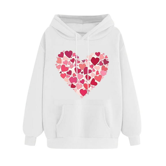 Fjofpr Sweatshirts for Women Plus Size Sweatshirts for Women M Women's Print Winter Hoodie Pullover Tops Long Sleeved Comfortable Sweatshirt