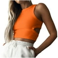 thumbnail image 1 of Fjofpr Tank Top for Women Workout Women's Casual And Fashionable Solid Color Fits Well Top With Round Neck Sleeveless Garment, 1 of 8