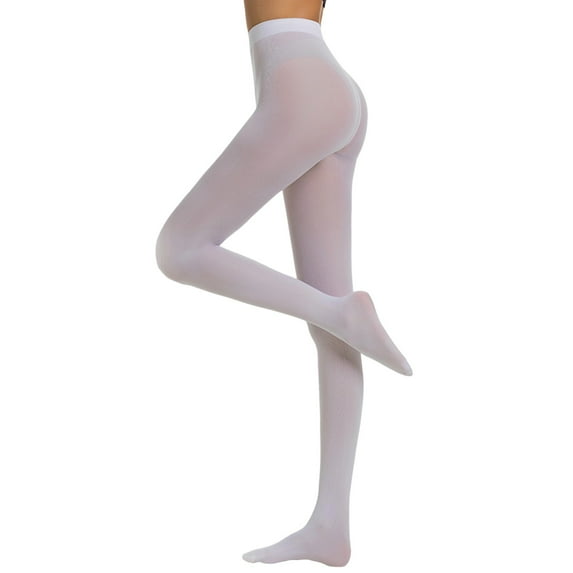 Fjofpr Tights for Women White Womens Fashion Solid Color High Elasticity Stockings Bottom Slip Silk Pantyhose