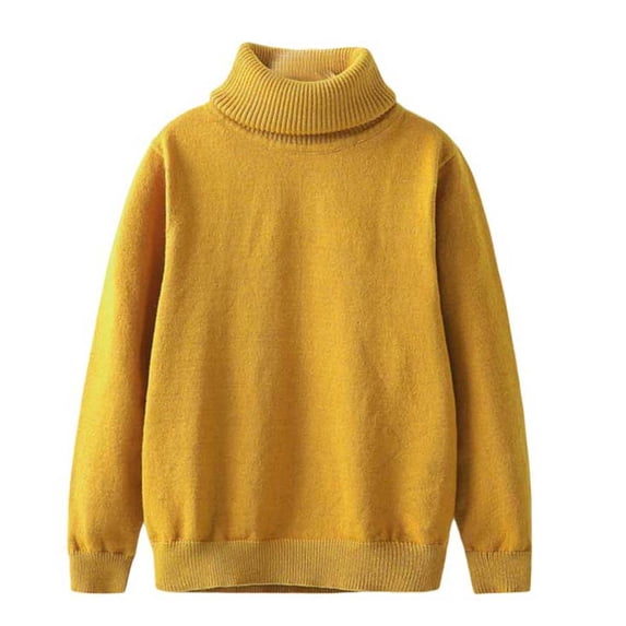 Fjofpr Toddler Boy Clothes 5T Winter Children's Turtleneck Sweater For Middle And Large Children's Clothing Thickened Velvet Winter Pullover Baby Bottoming Shirt