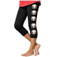 thumbnail image 1 of Fjofpr Toddler Girl Clothes 2T Leggings Toddler Kids Fashion Baesball Print Summer Leisure Yoga Sports Frenum Cropped Pants Black 2 Years, 1 of 4