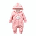 thumbnail image 1 of Fjofpr Toddler Girl Clothes 3T Toddler Girl Clothes under $10 Newborn Infant Baby Girls Winter Warm Thick Romper Jumpsuit Hooded Outfits（0-24M）, 1 of 9