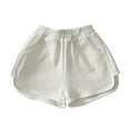 thumbnail image 1 of Fjofpr Toddler Girl Clothes under $5 Girls White Sports Shorts Children Solid Color Summer Pants Baby Boy Girl Loose Pockets Shorts Sport Pants(2-8 years), 1 of 3