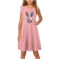 thumbnail image 1 of Fjofpr Toddler Girl Clothes under $5 Toddler Girls Dress Summer Ruffle Sleeve Sundress Outfit For Kids 4-14T, 1 of 7