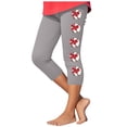 thumbnail image 1 of Fjofpr Toddler Girl Leggings 24 Months Toddler Kids Fashion Baesball Print Summer Leisure Yoga Sports Frenum Cropped Pants Gray 2 Years, 1 of 4