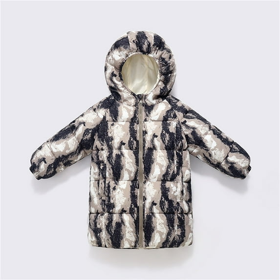 Fjofpr Toddler Girls Coat 3T with Hood Children's Solid Color Long Sleeved Hooded Thick Mid Length Jacket Casual And Comfortable Warm Jacket Black 3 Years