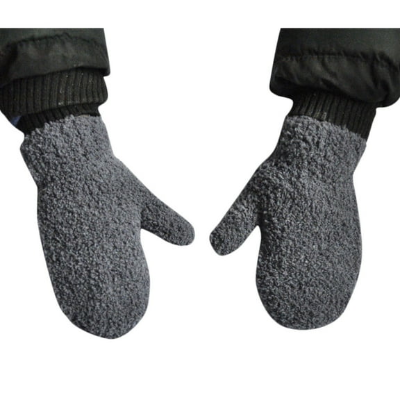 Fjofpr Toddler Gloves Winter Boys and Girls Cold Weather Gloves Children Winter Warm Knitted Winter Warm Cute Gloves（1-4 Years)
