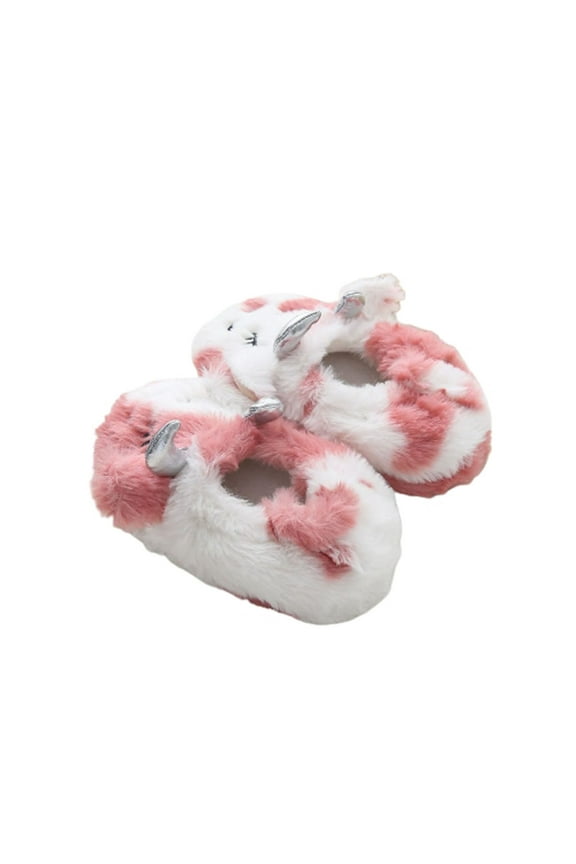 Toddler Slippers Girl Girls Slippers Size 12 Slippers for Girls Aged 5 - 6 Winter Warm Children Cotton Slippers Indoor Cows Casual Fashion Slippers