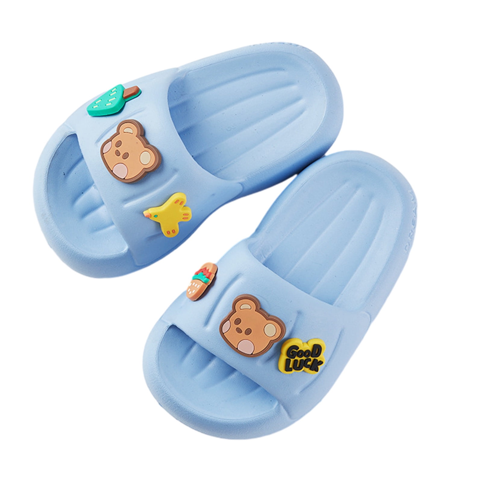 Fjofpr Toddler Slippers Girls Slippers Size 12 Clearance Slippers for Girls Aged 5 - 6 3-10 Years EVA Summer Children's Slippers Girls Home Non-slip Baby Sandals Slippers Boys Slippers Girls Sandals