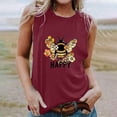 thumbnail image 1 of Fjofpr Toddler Tank Tops Girls 2024 Women's New Loose Casual Fashion Crew-neck All-matching Printed Top Red S, 1 of 4